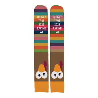 Striped Turkey Personalized Adult Tube Socks