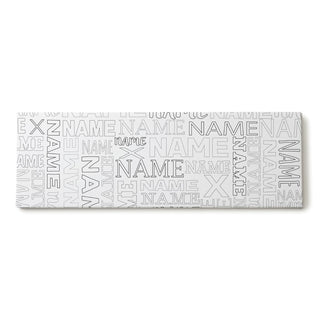 DIY Color Your Own Name Pattern Personalized 9x27 Canvas