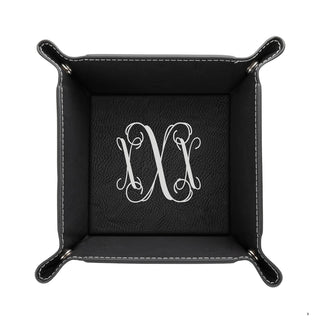 Fancy Monogram Personalized Leatherette Catch All