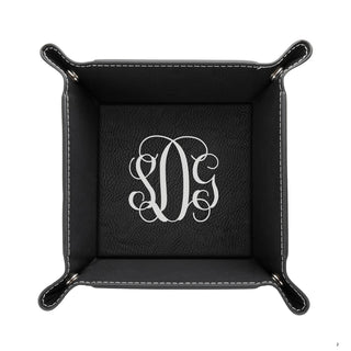 Fancy Monogram Personalized Leatherette Catch All