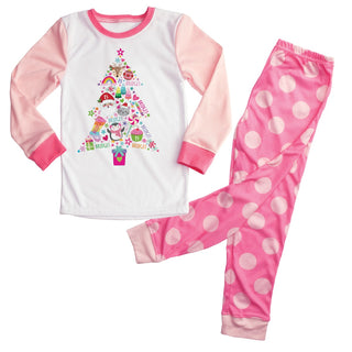 Christmas tree icon pajamas with name 