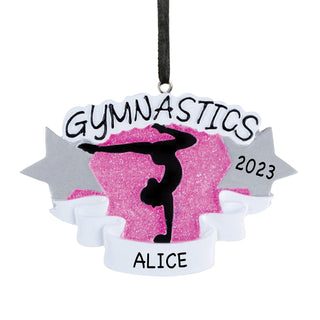 Gymnastics Silhouette Personalized Ornament