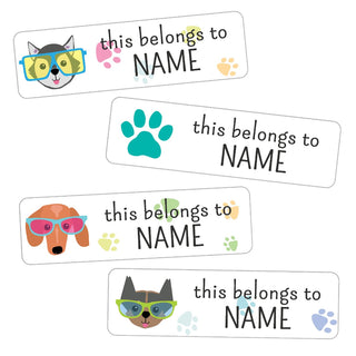 Pet Property Personalized Weather Resistant Label - 80 count