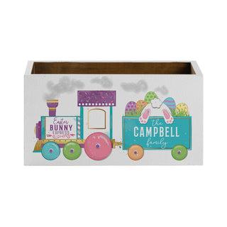 Easter Bunny Express Train Personalized Wood Storage Box