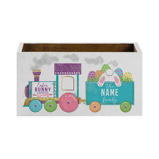 Easter Bunny Express Train Personalized Wood Storage Box