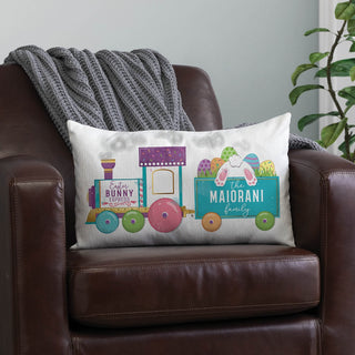 Easter train with lumbar pillow 