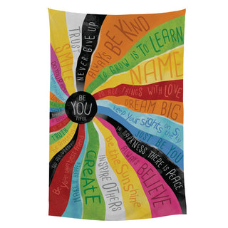 Spiral Be YOU tiful Personalized Wall Tapestry