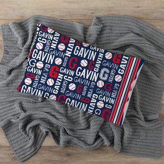 Baseball Fan Personalized Name Pillowcase