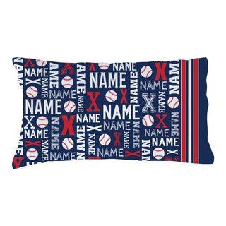 Baseball Fan Personalized Name Pillowcase