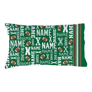 Football Fan Personalized Name Pillowcase