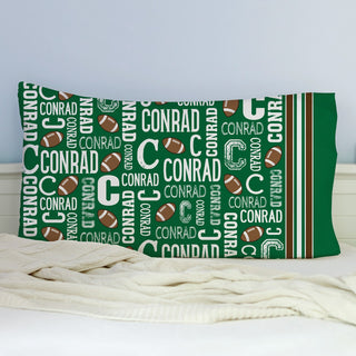 Football Fan Personalized Name Pillowcase