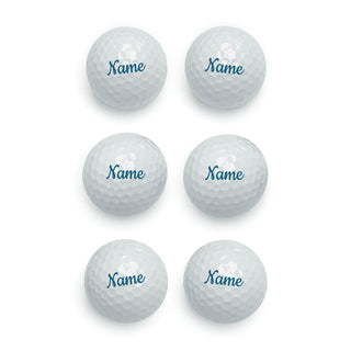 My Name In Blue Personalized Golf Ball - Set of 6