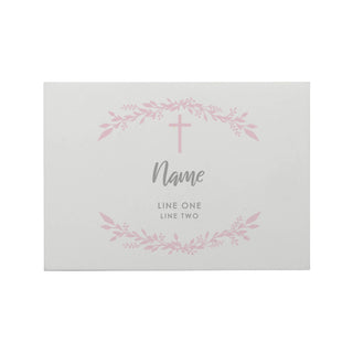 Pink Cross Personalized Prayer Box