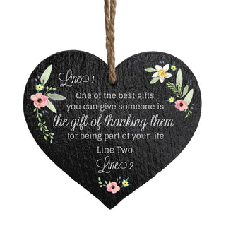 Thankful Friend Personalized Slate Hanging Heart