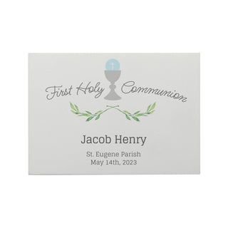 First Holy Communion for Him Personalized Prayer Box