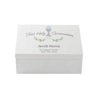 First Holy Communion for Him Personalized Prayer Box