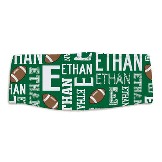Football headband with name and initial