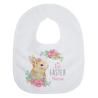 My 1st Easter Girl Bunny Personalized Baby Bib