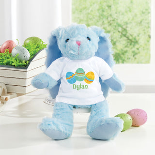 Plush bunny with eggs and name for boys