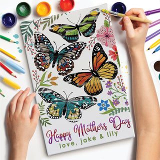 DIY color your own butterfly gallery canvas