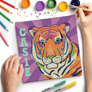 8x8 color your own tiger gallery canvas