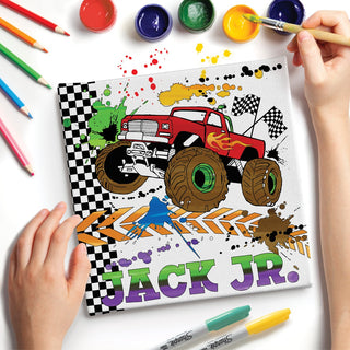 8x8 color your own monster truck gallery canvas