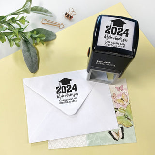 Grad Cap Address Stamp