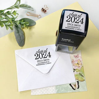 Graduation Address Stamp