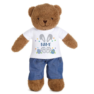 Easter Bunny Ears with Blue Name Bear Plush