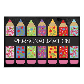 Teacher Colorful Pencils Personalized Standard Doormat