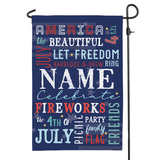 Celebrate the 4th! Personalized Garden Flag