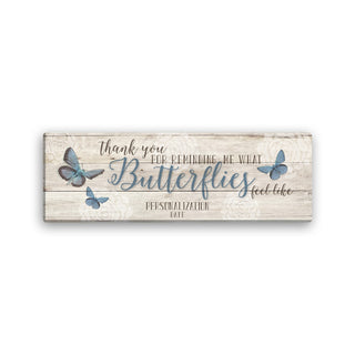 Feeling Butterflies Personalized 10x30 Gallery Wrapped Canvas