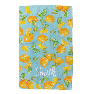 Lemon Limes Personalized Waffle Tea Towel