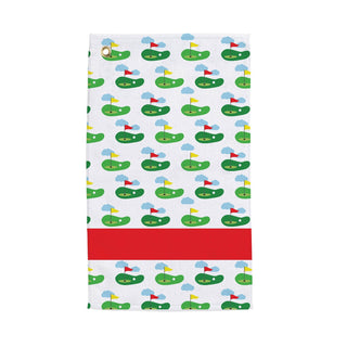 Golf Greens Pattern Personalized Golf Towel
