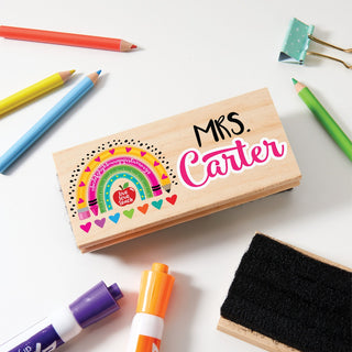 Rainbow Personalized Wood Handle Felt Eraser