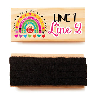 Rainbow Personalized Wood Handle Felt Eraser