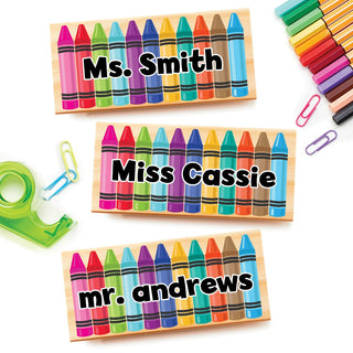 Colorful Crayons Personalized Handle Felt Eraser