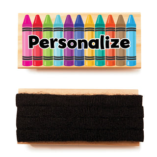 Colorful Crayons Personalized Handle Felt Eraser