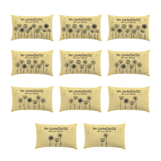 My Grandkids are Dandy Yellow Lumbar Throw Pillow