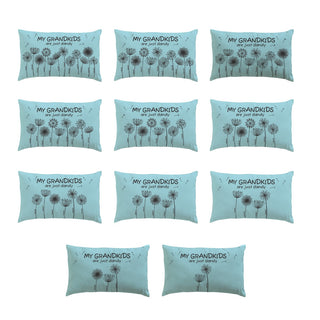 My Grandkids are Dandy Light Blue Lumbar Throw Pillow