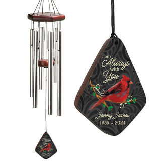 I Am Always With You Cardinal Memorial Wind Chime