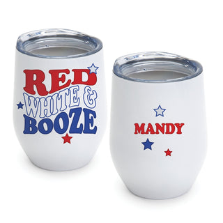 Red White & Booze Patriotic White Wine Tumbler