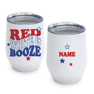 Red White & Booze Patriotic White Wine Tumbler