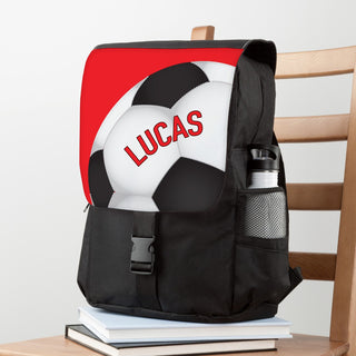 Red Soccer Ball Backpack