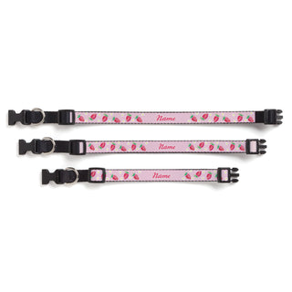 Strawberry Pattern Pet Collar - 12"-16"- Small