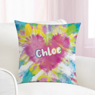 Tie Dye heart pillow