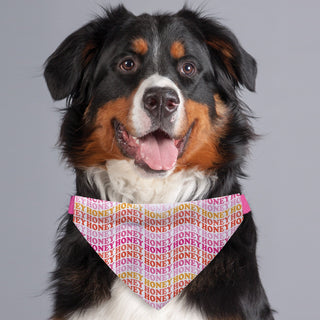 Pink Punch Wave Name Pattern Dog Bandana