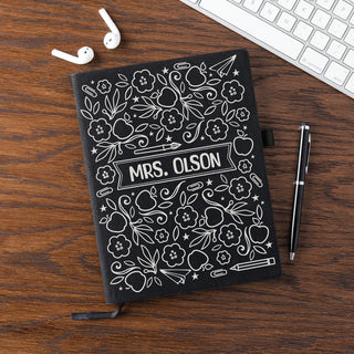 Teacher Icon Pattern Personalized Journal