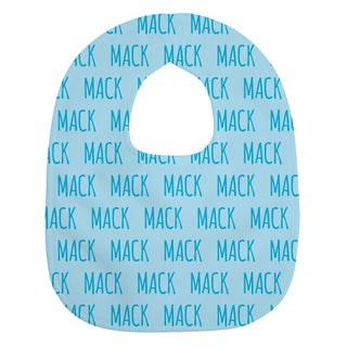 Blue Name Pattern Baby Bib