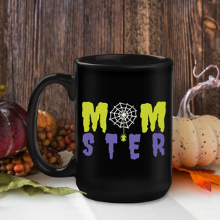 MOMster 15 oz Personalized Black Mug